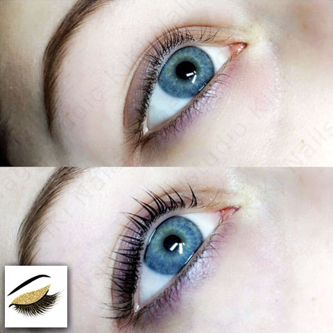 lash lifting - before and after